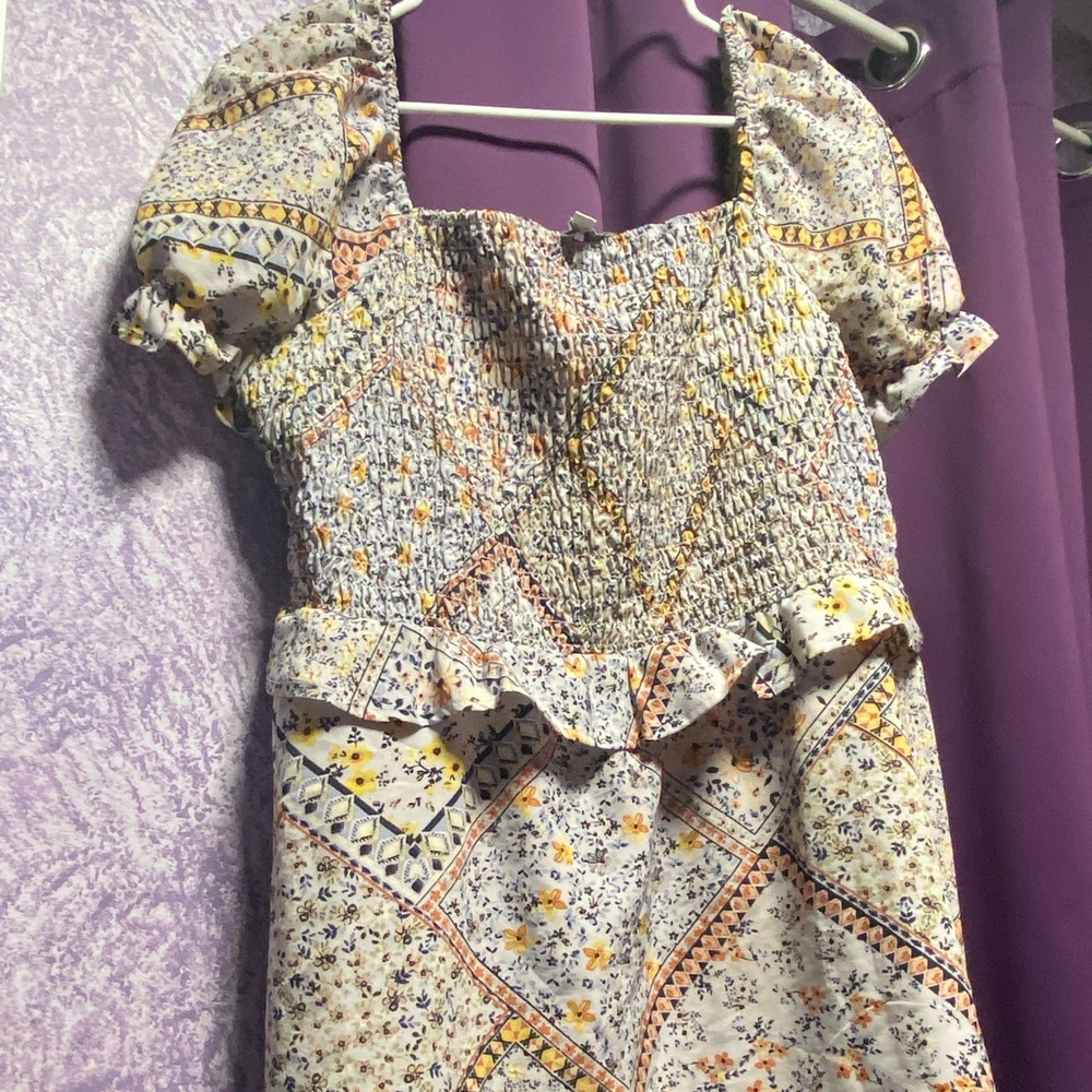 Womens short sleeve floral dress